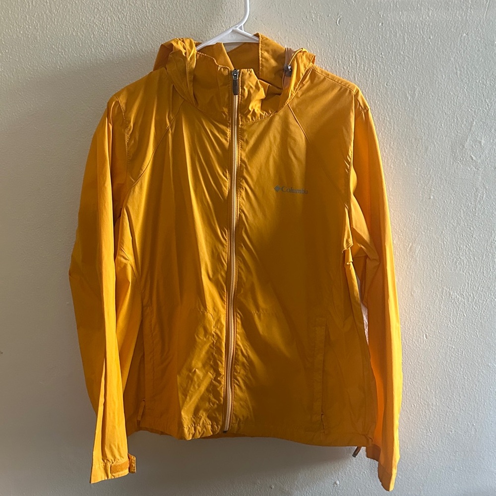 Columbia Vibrant Yellow Rain Jacket
